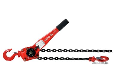 Лебідка ланцюгова ручна YATO : з дотягувачем, H= 1.5 м, F= 1.5 т [1]