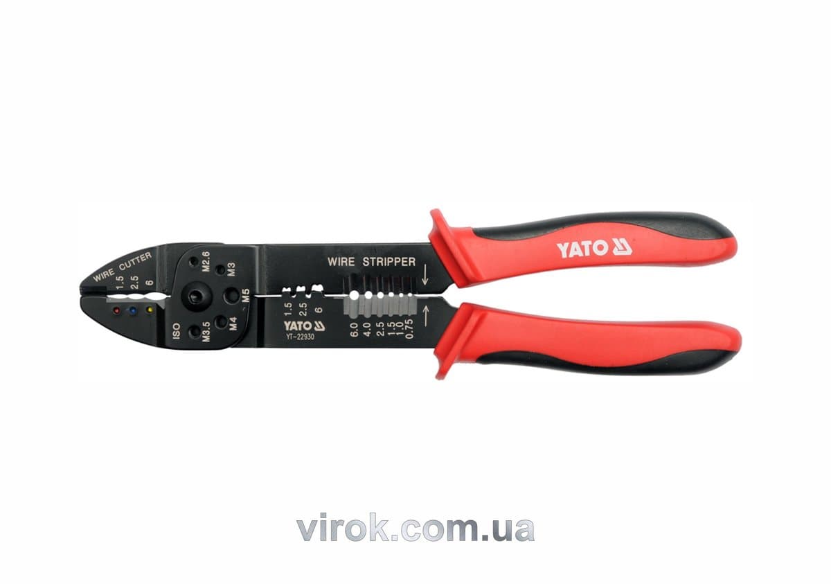 Знімач ізоляції YATO, L=240 мм, Ø=1.5-6.0 мм [12/48]