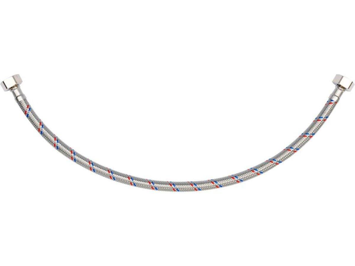 Шланг водопровідний з опліткою з нерж сталі FALA l= 500мм, Ø= 8/12, з'єднання F-1/2" х F-1/2" 1 МПа