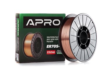 Зварювальний дріт ER70S-6 0,8мм 5кг п.б. APRO