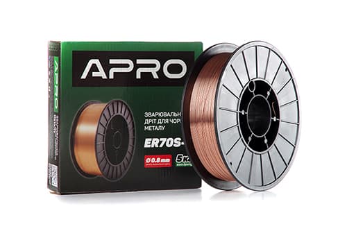 Зварювальний дріт ER70S-6 0,8мм 5кг п.б. APRO