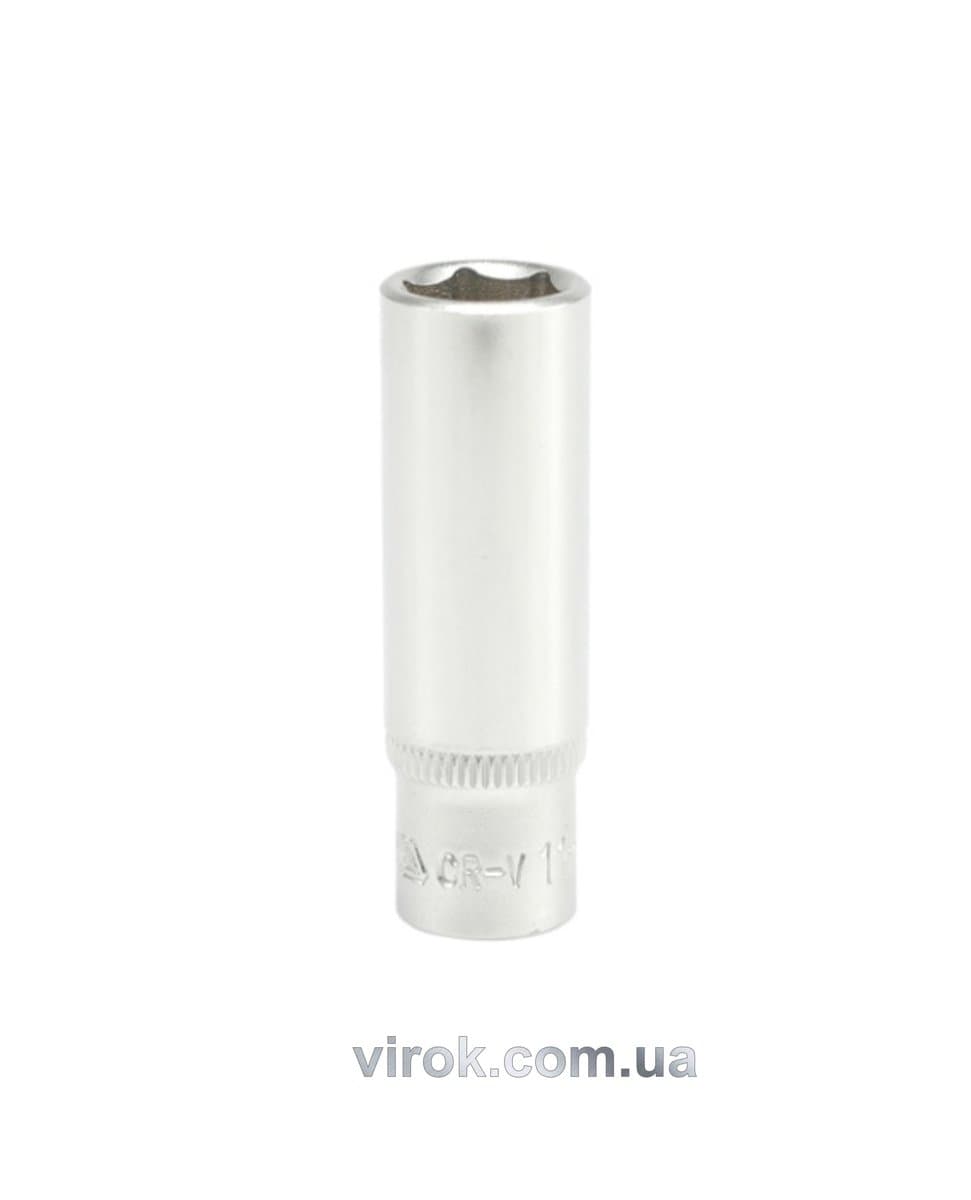 Головка торцева 6-гранна YATO : подовжена, квадрат 1/4", М= 11 мм, L= 50 мм [24/120/240]