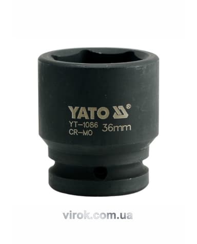 Головка торцева ударна 6-гранна YATO : квадрат 3/4", М= 36 мм, L= 56 мм [6/24]