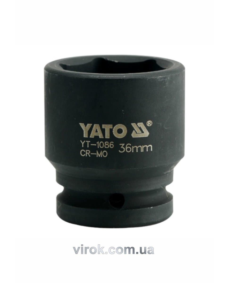 Головка торцева ударна 6-гранна YATO : квадрат 3/4", М= 36 мм, L= 56 мм [6/24]