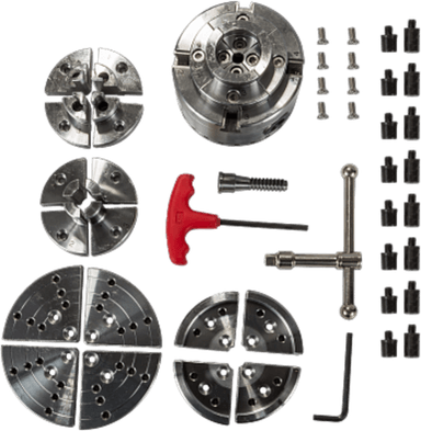 Токарний патрон 4-х кулачковий JET по дереву CK-3.75Z/S1 95мм (комплект)