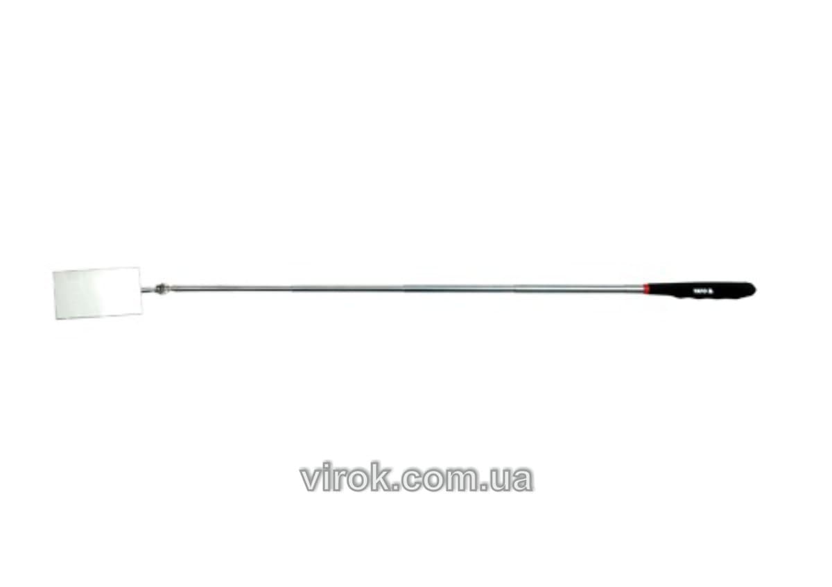 Дзеркало оглядове 50х90 мм на телескопічному тримачі YATO, l= 285-770 мм [12/144]