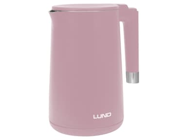 Електрочайник з термостатом з нержавіючої сталі LUND 1,5 л, розовий, 2200 Вт, живл від мережі 230 В