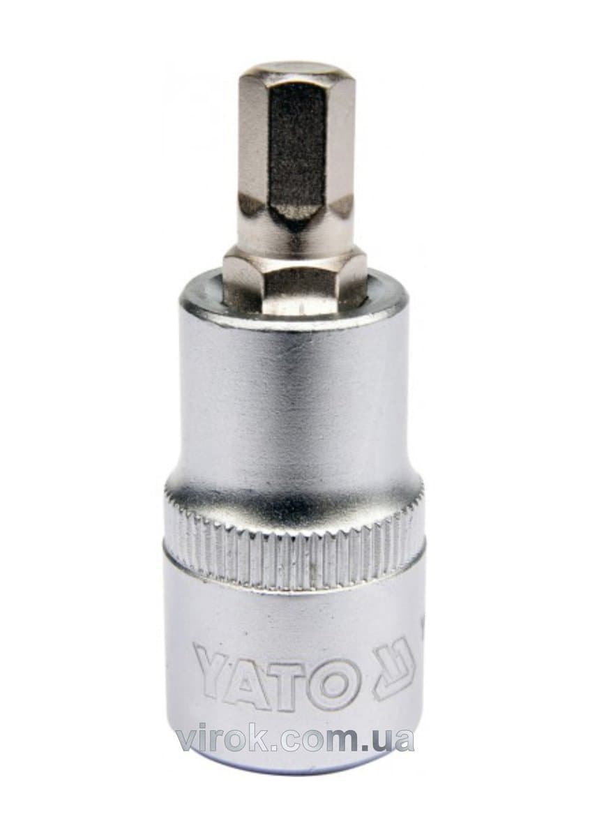 Головка торцева YATO квадрат 1/2 HEX M8, L= 55 мм [40/240]