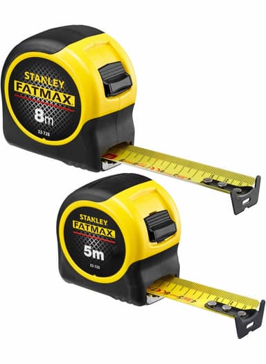 Набір рулеток STANLEY "FatMax Blade Armor" : L= 5 м x 32 мм та L= 8 м x 32 мм, 2 шт