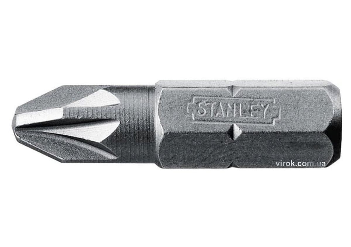 Насадка викруткова STANLEY : "Pozidriv" PZ2 х 25 мм. 25 (Шт/Уп.)