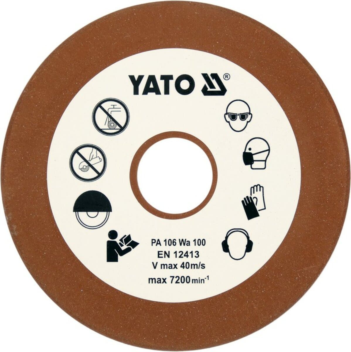 Диск точильний відрізних ланцюгів YATO,Ø=108/23, t=3,2мм, G100 з кераміки для верстата YT-84990[100]