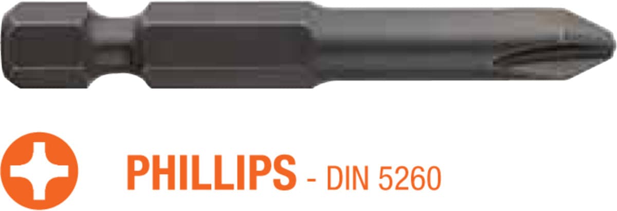 Насадка викруткова USH Industry "тонке жало" Phillips PH0 x 50 мм подовжена, Уп. 10 шт.