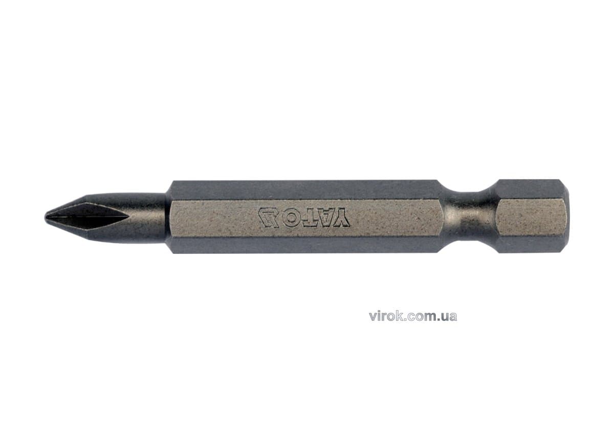 Насадка викруткова YATO : "Philips" PH1 x 50 мм. HEX 1/4". 10 (Уп/Шт.) [20/100]
