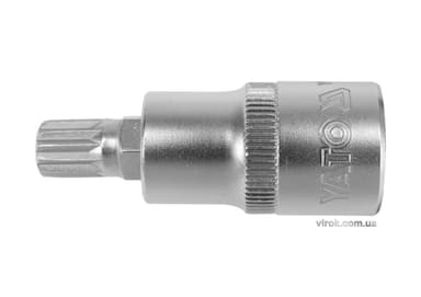 Головка торцева YATO квадрат 1/2 "SPLINE" M10, L= 55 мм [40/160]