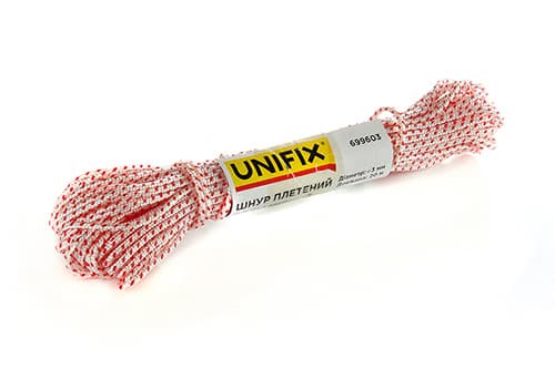 Шнур плетений поліамідний (капроновий) 3мм 20м UNIFIX