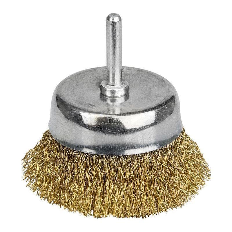 SIGMA Щітка дротяна чашоподібна Ø 75 мм хвостовик Ø 6 мм (латунь)