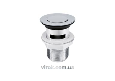 Пробка автомат пластикова з гвинтом G5/4" до раковин з переливом [48/96]