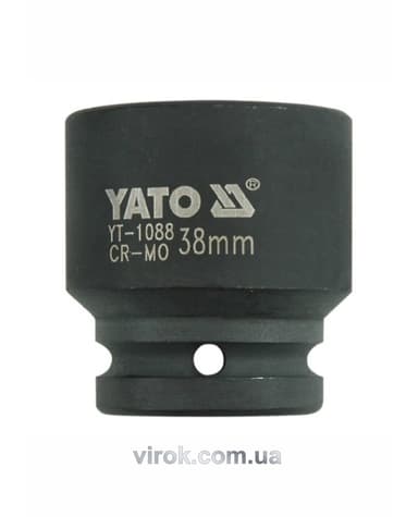 Головка торцева ударна 6-гранна YATO : квадрат 3/4", М= 38 мм, L= 57 мм [6/24]