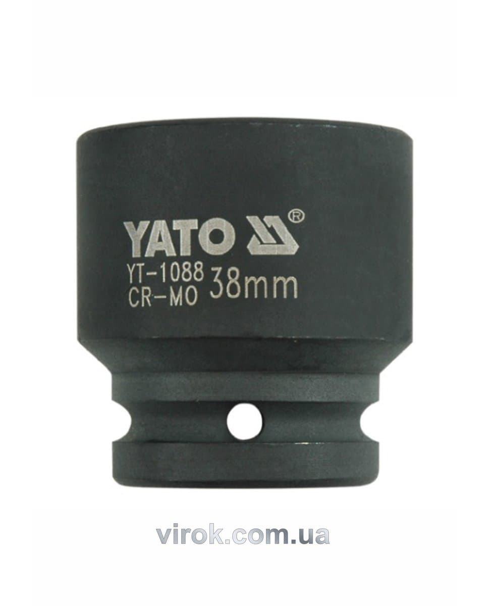 Головка торцева ударна 6-гранна YATO : квадрат 3/4", М= 38 мм, L= 57 мм [6/24]