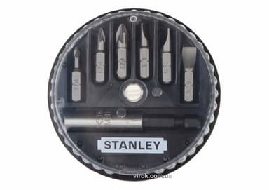 Набір насадок викруткових STANLEY : 1/4", SL, PZ, магнітний тримач, 7 шт