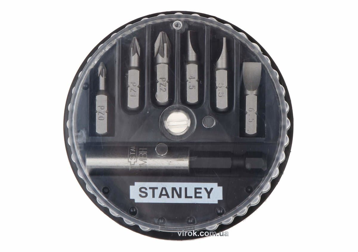 Набір насадок викруткових STANLEY : 1/4", SL, PZ, магнітний тримач, 7 шт