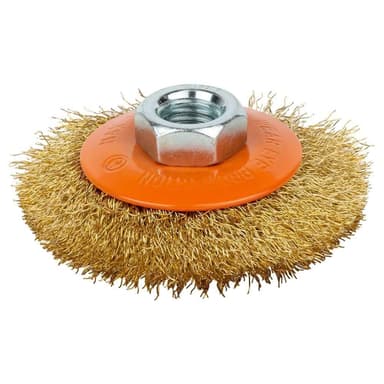 SIGMA Щітка для металу конусоподібна Ø75мм  М14*2мм (латунь) Grad