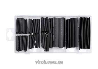 Кембрики термоусадні з витривалістю до t=125°C і електр. ізоляцією до U=600V YATO, наб 127шт. [5/20]