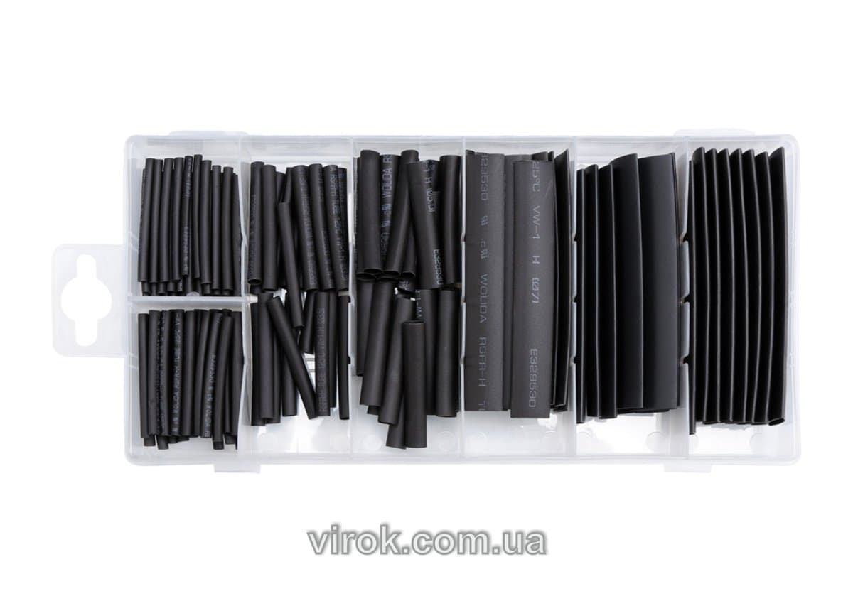 Кембрики термоусадні з витривалістю до t=125°C і електр. ізоляцією до U=600V YATO, наб 127шт. [5/20]