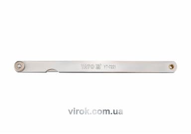 Щупи вимірювальні YATO : 200 х 12.8 мм, 17 пелюстків, h= 0.02 - 1 мм [10/100]