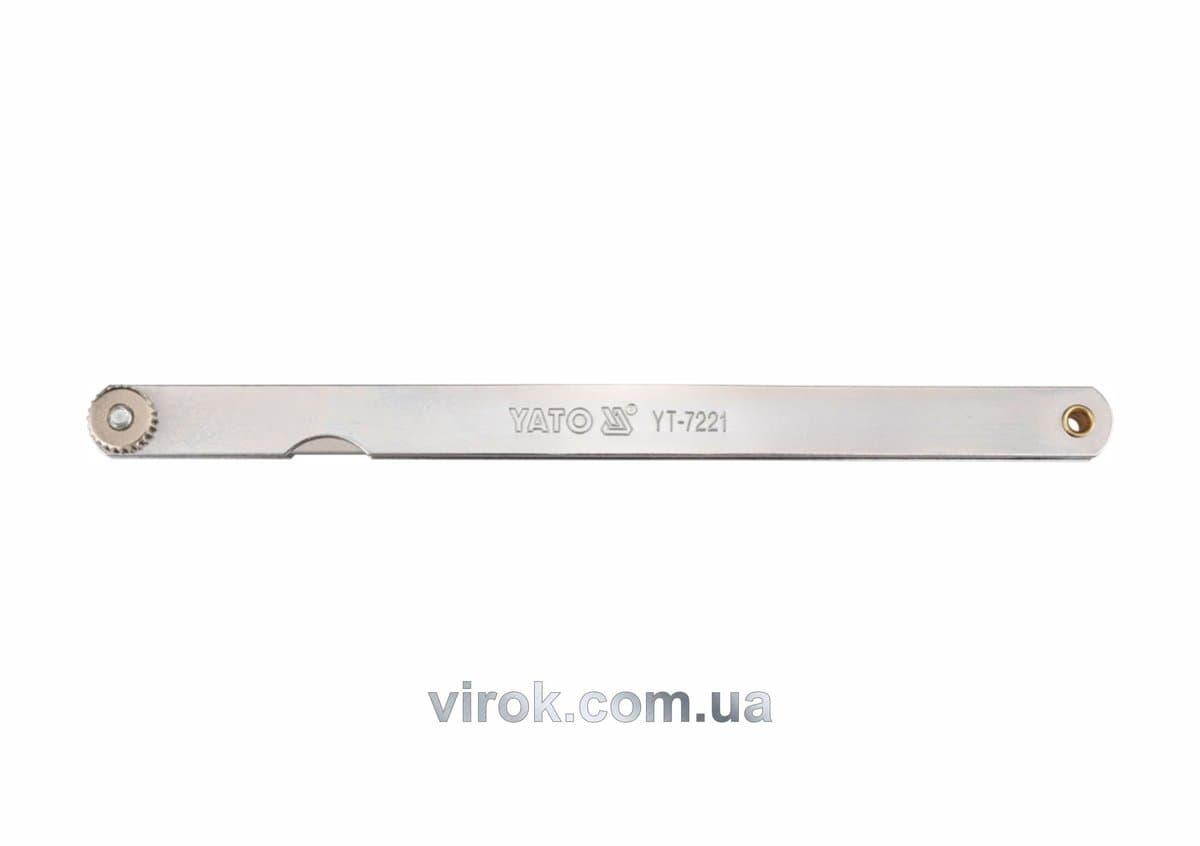 Щупи вимірювальні YATO : 200 х 12.8 мм, 17 пелюстків, h= 0.02 - 1 мм [10/100]