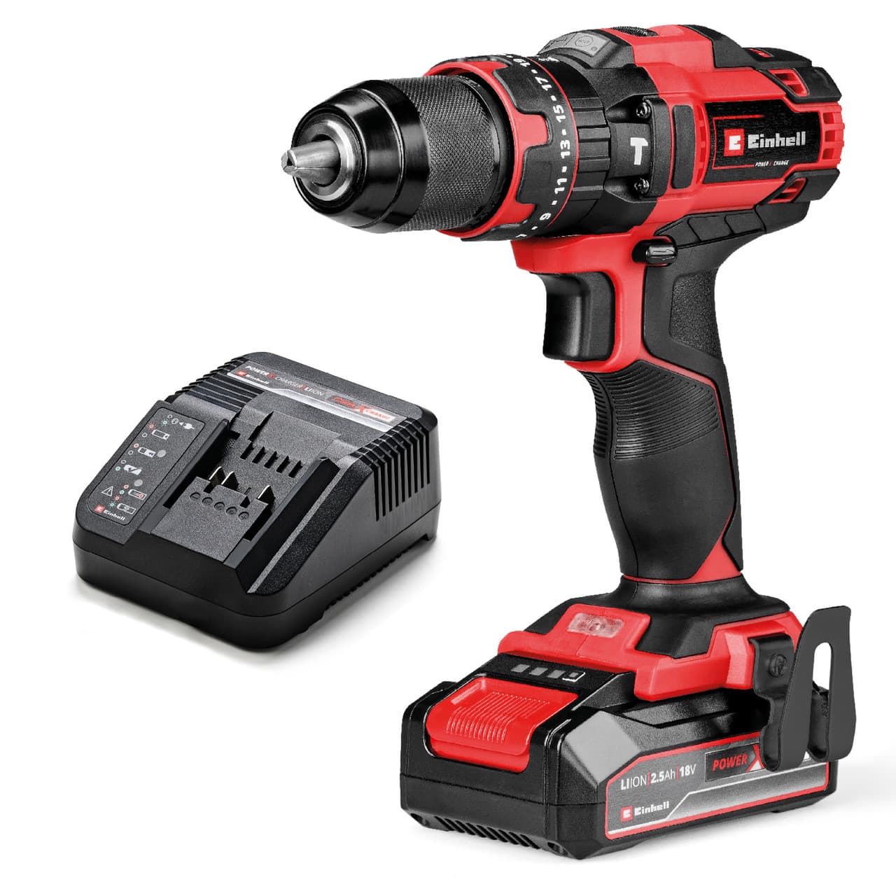 Шуруповерт акумуляторний ударний Einhell TE-CD 18/44 Li-i 1x2.5Ah (4514287)