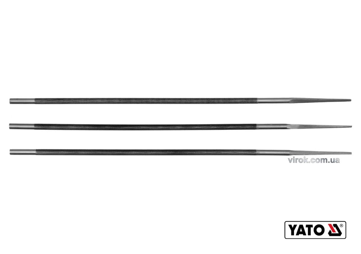 Напильники для гостріння ланок ланцюгів YATO, Ø= 4.5 мм, l= 250 мм, 3 шт. [4/200]