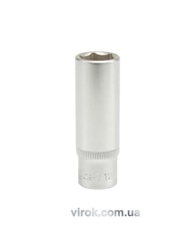 Головка торцева 6-гранна YATO : подовжена, квадрат 1/4", М= 12 мм, L= 50 мм [24/120/240]