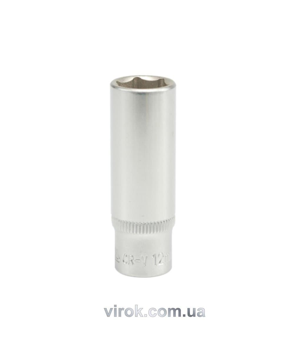 Головка торцева 6-гранна YATO : подовжена, квадрат 1/4", М= 12 мм, L= 50 мм [24/120/240]