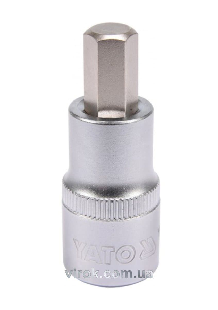 Головка торцева YATO квадрат 1/2 HEX M10, L= 55 мм [40/160]
