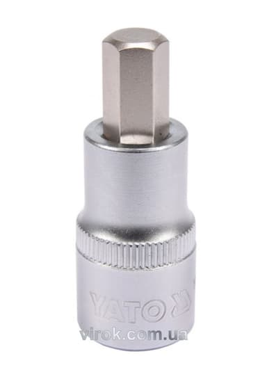 Головка торцева YATO квадрат 1/2 HEX M10, L= 55 мм [40/160]