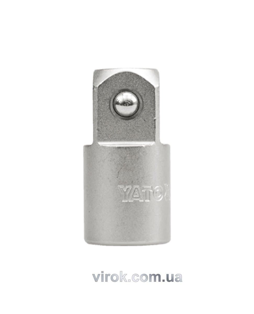 Перехідник для головок торцевих YATO : квадрат 1/2"(F) - 3/4" (М) , L= 48 мм [12/48]