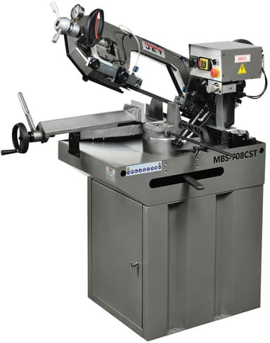 Стрічкопильний верстат по металу JET MBS-708CST : 400В, 750Вт,пол-2085х20 мм,зона обр.-60-115-175мм