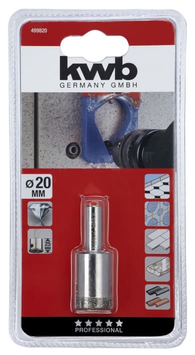 Коронка пільная алмазна 20/25 мм, KWB (499820)