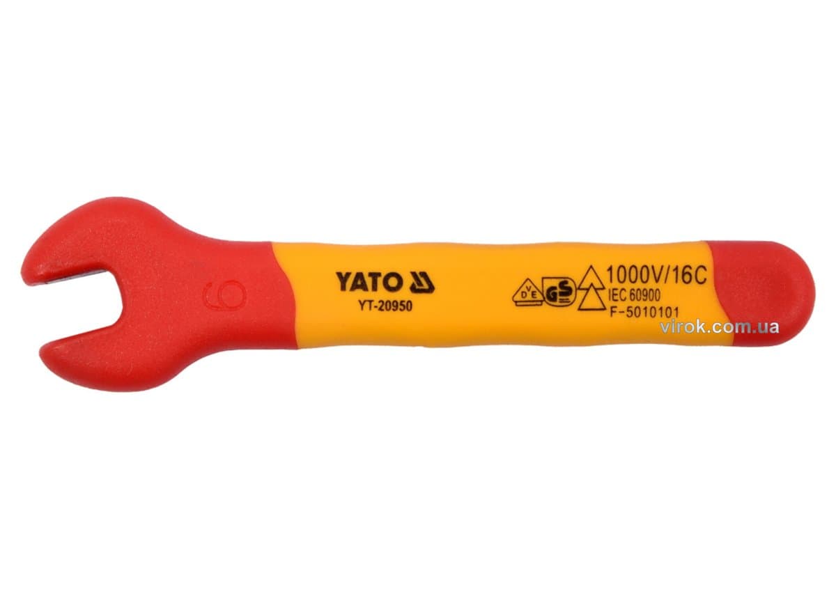 Ключ ріжковий електрика VDE YATO : М6 мм, до 1000V(DW)