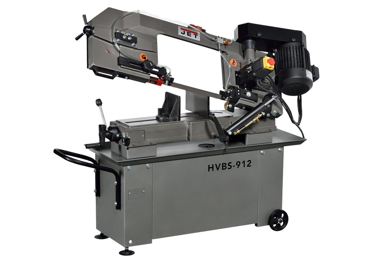 Стрічкопильний верстат по металу JET HVBS-912 : 400В, 750Вт, пол- 2655х27 мм, зона обр.- 127-229мм