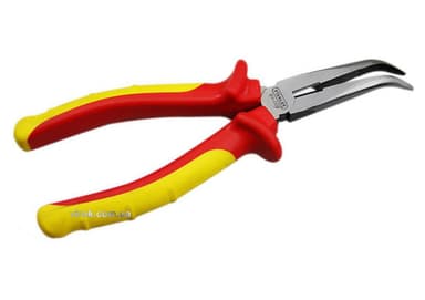 Щипці тонкогубці вигнуті діелектричні ізольовані STANLEY "MaxSteel" : L= 200 мм, корпус VDE DW