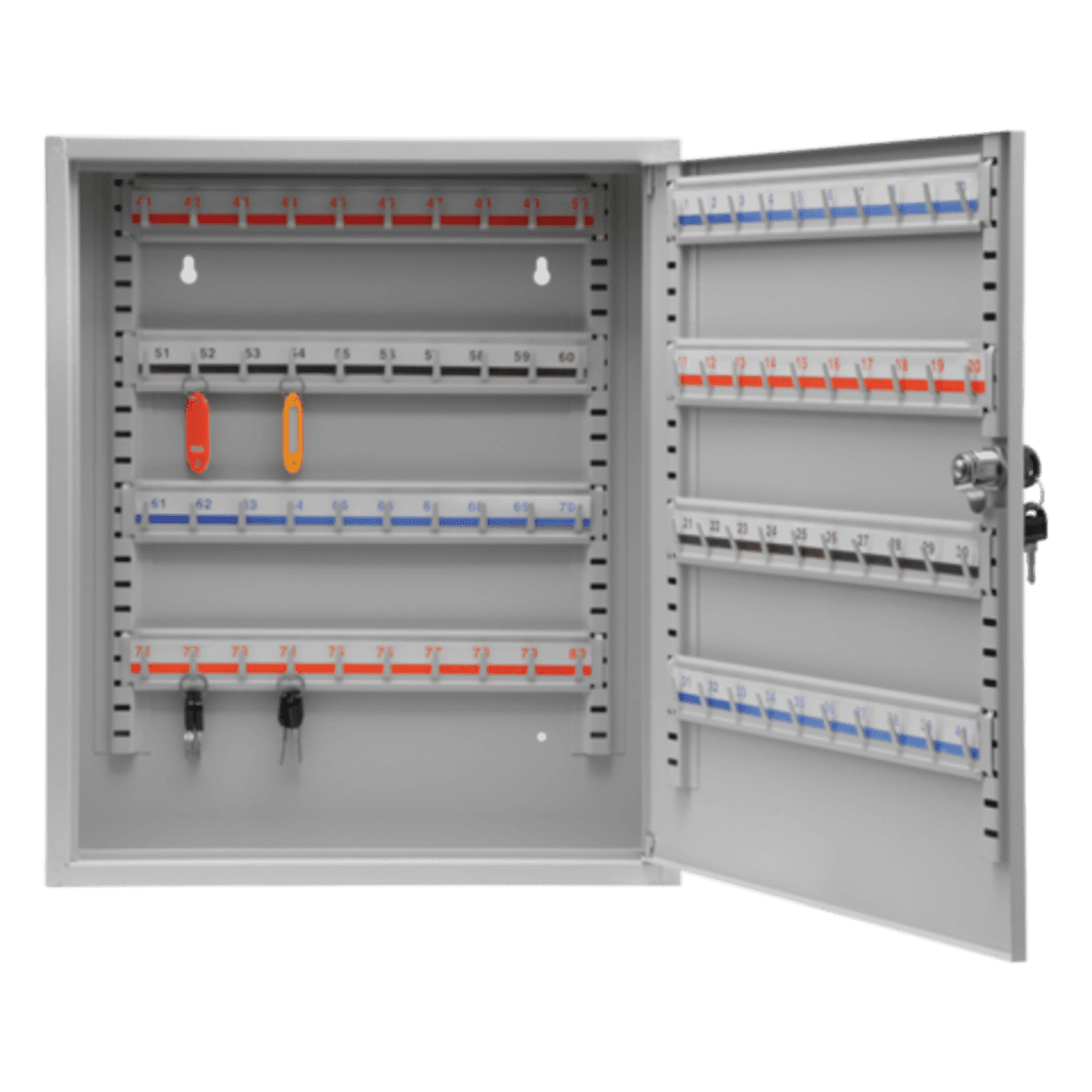 Ящик для ключів металевий VOREL: 80 гачків, 450х 380х 80 мм [5/40]