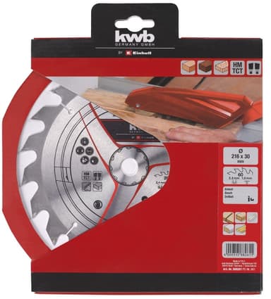 Диск пильний для торцювальної пили, 216х30 мм, T48, KWB (588251)