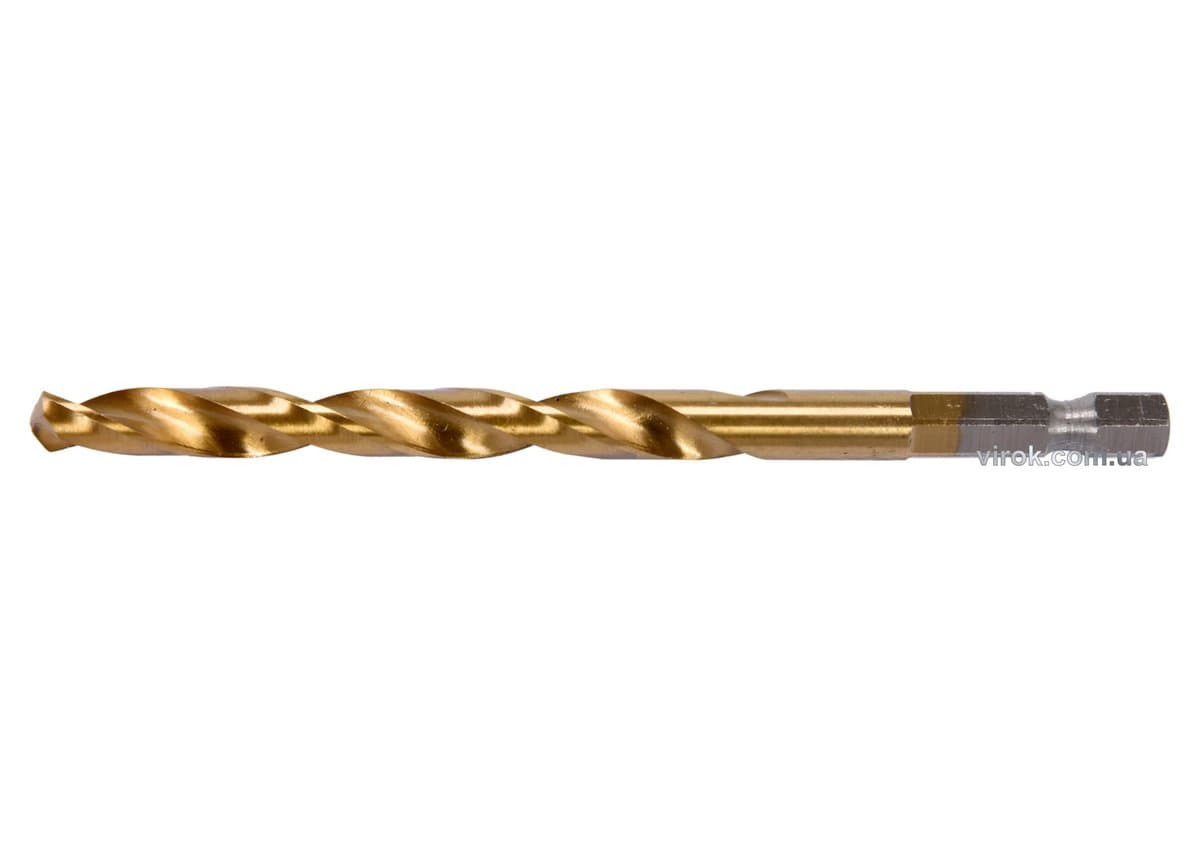 Свердло по металу титанове YATO : HSS-ТІN, Ø= 7 мм, l= 109 мм, 6-гран. HEX-1/4" [100/400]