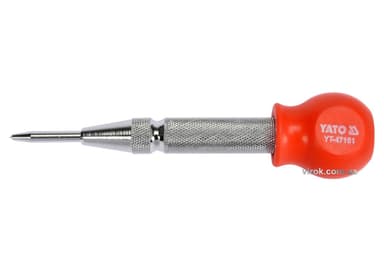 Кернер пружинний автоматичний по металу YATO l=125 мм з регульованим вістрям [12/72]