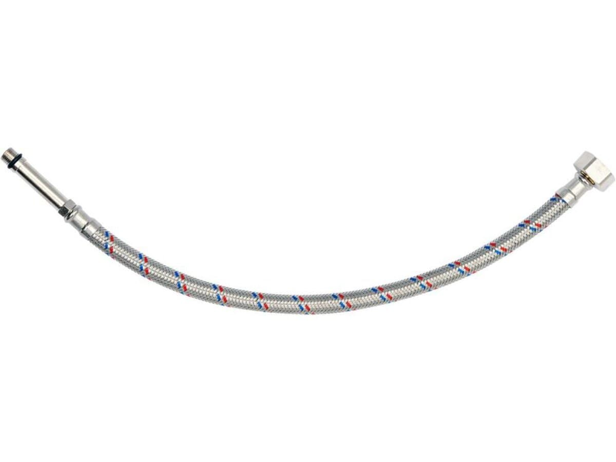 Шланг водопровідний з опліткою з нерж сталі FALA l= 400мм Ø= 8/12, з'єдн F-1/2" х M-M10x1- 50мм 1МПа