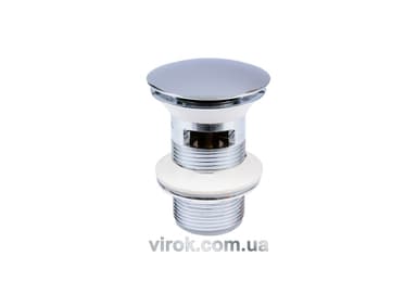 Пробка автомат латунна "M" з гвинтом G5/4" хромов. до раковин з переливом [20/40]