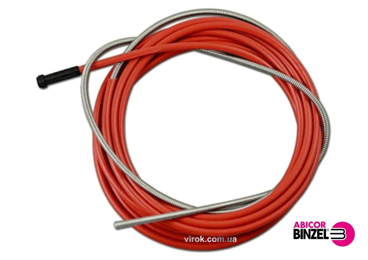 Спіраль подаюча червона ABICOR BINZEL : 2.0 x 4.5 x 340 мм, для дроту 1.0 - 1.2 мм