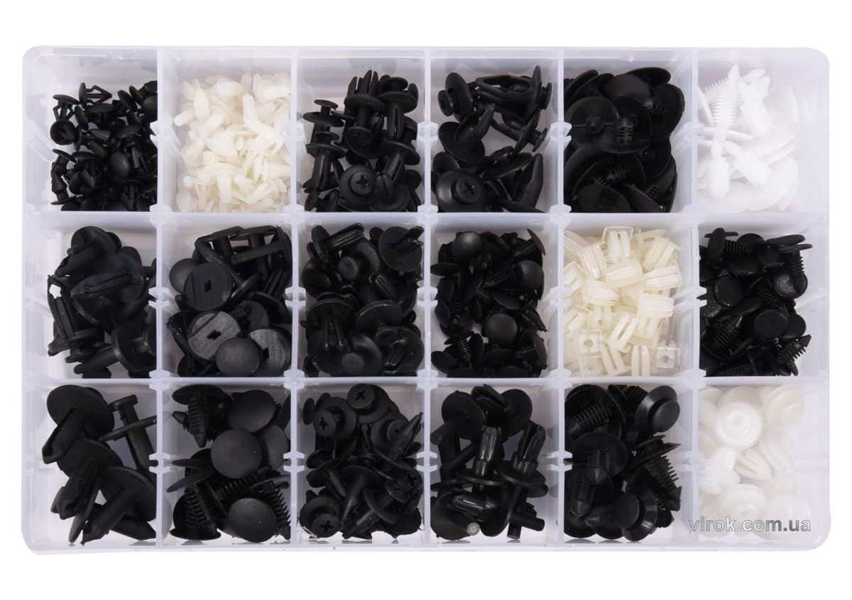 Шпинки для автосалоної обшивки FORD YATO, різні, 18 типорозмірів, 415 шт. [20]